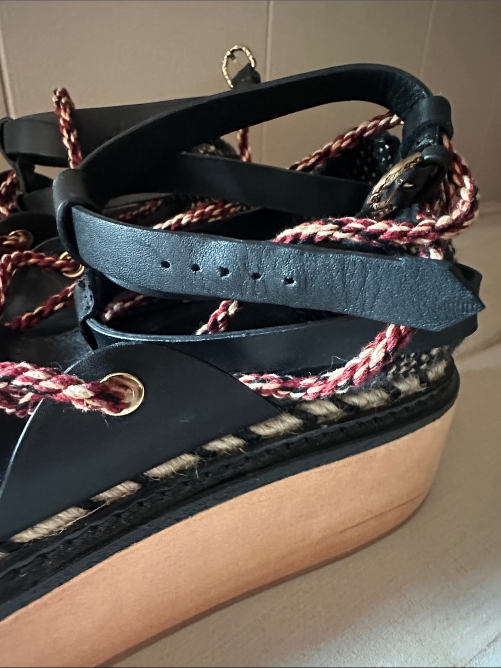Ulla Johnson Salinas Twisted Rope Leather Flatform sandals - Picture 13 of 15